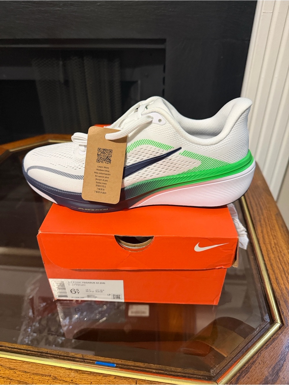 Nike Orange Shoe Box with White Label